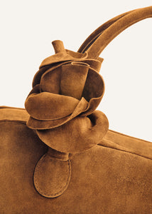 Brigitte bag in camel suede
