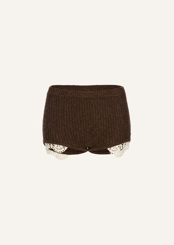 SS25 KNITWEAR 08 SHORTS BROWN