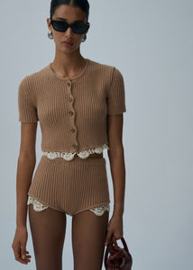 SS25 KNITWEAR 08 SHORTS CARAMEL