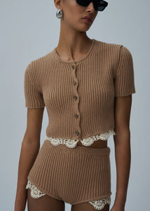SS25 KNITWEAR 08 SHORTS CARAMEL