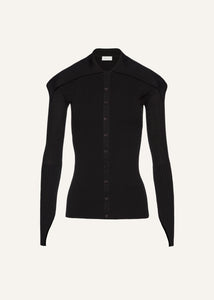 SS25 KNITWEAR 14 CARDIGAN BLACK