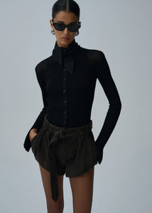 SS25 KNITWEAR 14 CARDIGAN BLACK