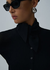 SS25 KNITWEAR 14 CARDIGAN BLACK