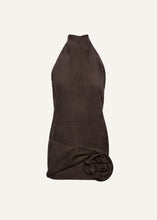 Load image into Gallery viewer, SS25 LEATHER 08 DRESS BROWN SUEDE
