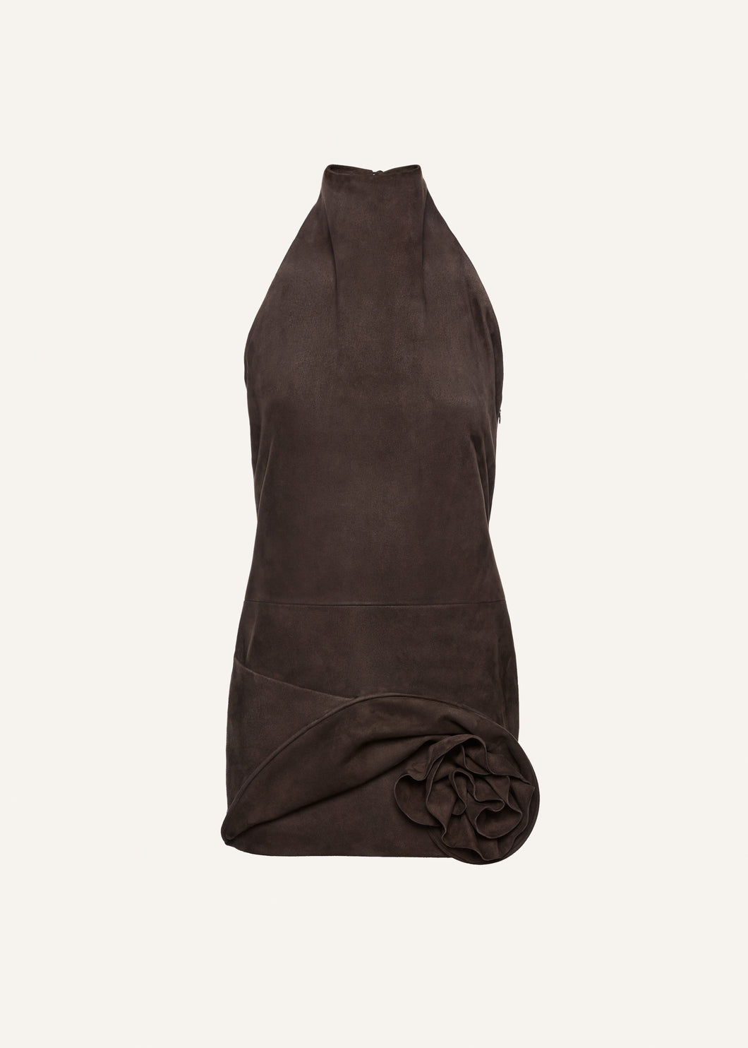 SS25 LEATHER 08 DRESS BROWN SUEDE