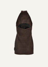 Load image into Gallery viewer, SS25 LEATHER 08 DRESS BROWN SUEDE
