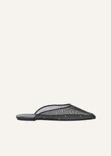 Load image into Gallery viewer, SS25 MULE FLATS BLACK
