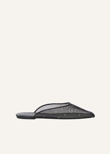SS25 MULE FLATS BLACK