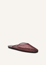 Load image into Gallery viewer, SS25 MULE FLATS BURGUNDY
