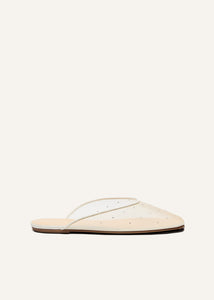 SS25 MULE FLATS CREAM