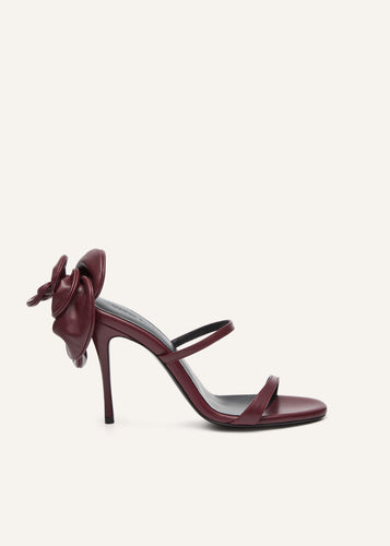 SS25 SANDALS LEATHER BURGUNDY