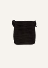 Load image into Gallery viewer, Ruched cupro mini skirt in black
