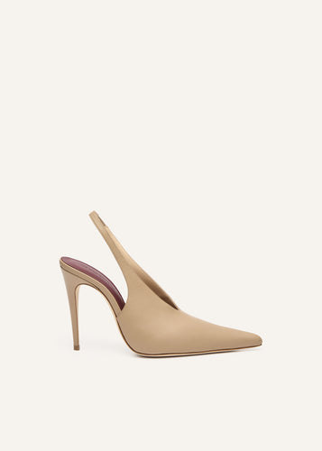 SS25 SLINGBACK LEATHER BEIGE