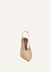 SS25 SLINGBACK LEATHER BEIGE