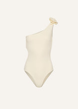 Load image into Gallery viewer, Back cutout swimsuit in cream
