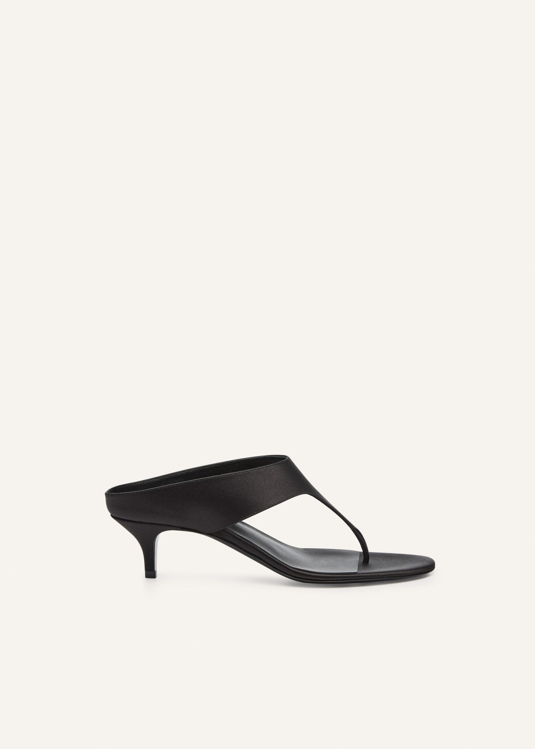 SS25 THONG HEEL SANDALS BLACK
