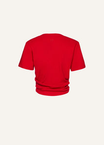 Knotted t-shirt in red