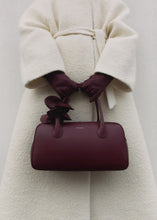 Load image into Gallery viewer, Brigitte bag in burgundy leather and silver
