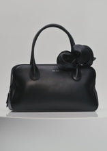 Load and play video in Gallery viewer, Brigitte bag in black leather and silver
