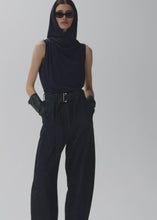 Load and play video in Gallery viewer, Hooded drape top in navy
