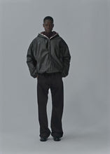 Load and play video in Gallery viewer, AW25 LEATHER 08 HOODIE BLACK
