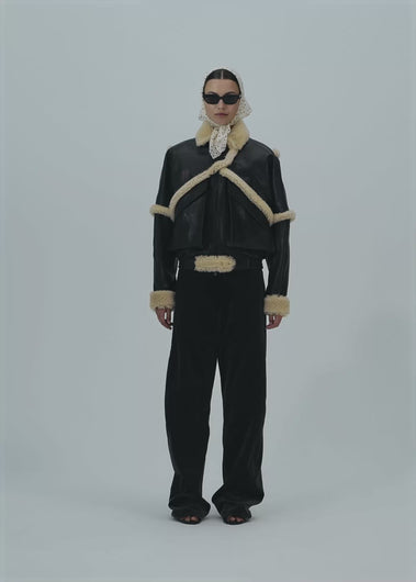 PF25 LEATHER 10 JACKET NAVY