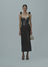 Load and play video in Gallery viewer, SS25 LEATHER 03 DRESS BROWN
