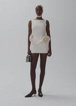 Load and play video in Gallery viewer, Floral appliqué sheath dress in cream
