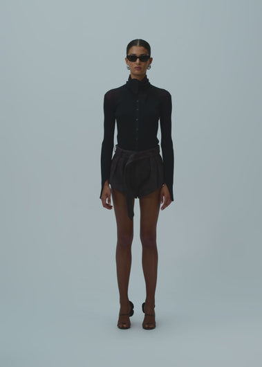 SS25 KNITWEAR 14 CARDIGAN BLACK