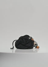 Load and play video in Gallery viewer, Small Magda bag beads strap in black crochet
