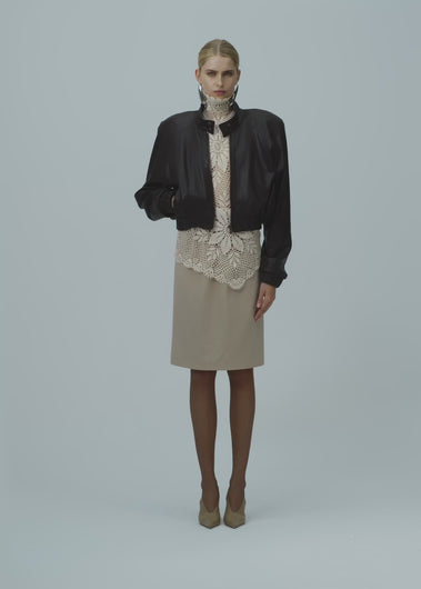 SS25 LEATHER 19 JACKET BROWN