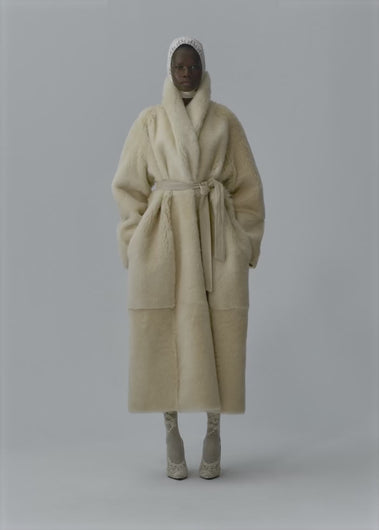 AW25 LEATHER 15 COAT CREAM