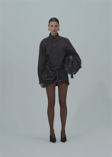 PF25 DENIM 06 SKIRT BROWN