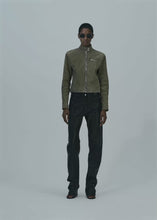 Load and play video in Gallery viewer, PF25 LEATHER 04 JACKET GREEN SUEDE
