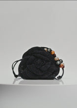 Load and play video in Gallery viewer, Magda bag beads strap in black crochet
