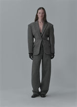 Load and play video in Gallery viewer, Hourglass herringbone blazer in grey
