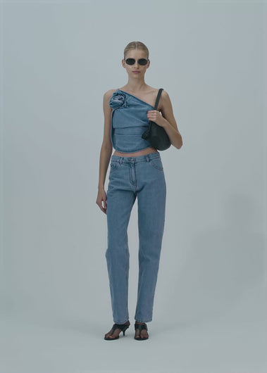 PF25 DENIM 02 BLOUSE LIGHT BLUE
