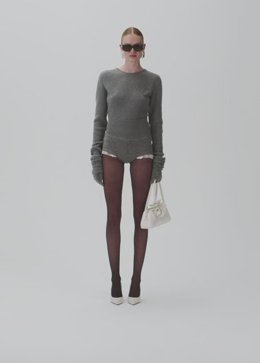 AW24 KNITWEAR 11 SWEATER GREY