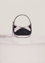 Load and play video in Gallery viewer, Micro Vesna bag in metallic mirrored leather
