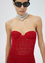 Load image into Gallery viewer, AW22 DRESS 15 RED CROCHET
