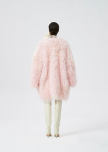 AW22 LEATHER 02 SHEARLING COAT PINK LONGER