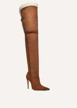 Load image into Gallery viewer, AW22 OVERKNEE BOOTS SHEARLING CREAM
