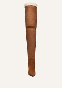 AW22 OVERKNEE BOOTS SHEARLING CREAM