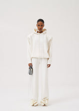 Load image into Gallery viewer, Hooded knit sweater in cream
