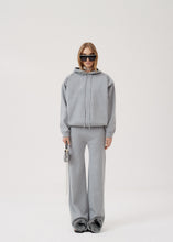 Load image into Gallery viewer, Hooded knit sweater in grey
