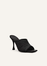 Load image into Gallery viewer, Crochet mule heels in black
