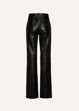 Load image into Gallery viewer, Flared leather pants in black
