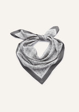 Load image into Gallery viewer, Logo print silk scarf in grey
