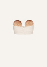 Load image into Gallery viewer, Strapless crochet flower applique bra in cream
