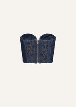 Load image into Gallery viewer, Denim corset top in indigo
